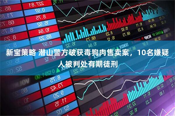 新宝策略 潜山警方破获毒狗肉售卖案，10名嫌疑人被判处有期徒刑
