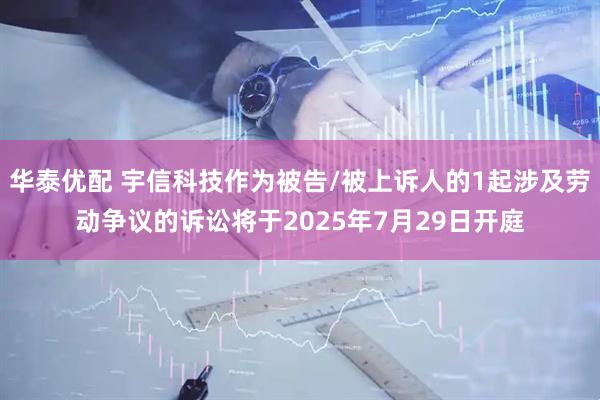 华泰优配 宇信科技作为被告/被上诉人的1起涉及劳动争议的诉讼将于2025年7月29日开庭